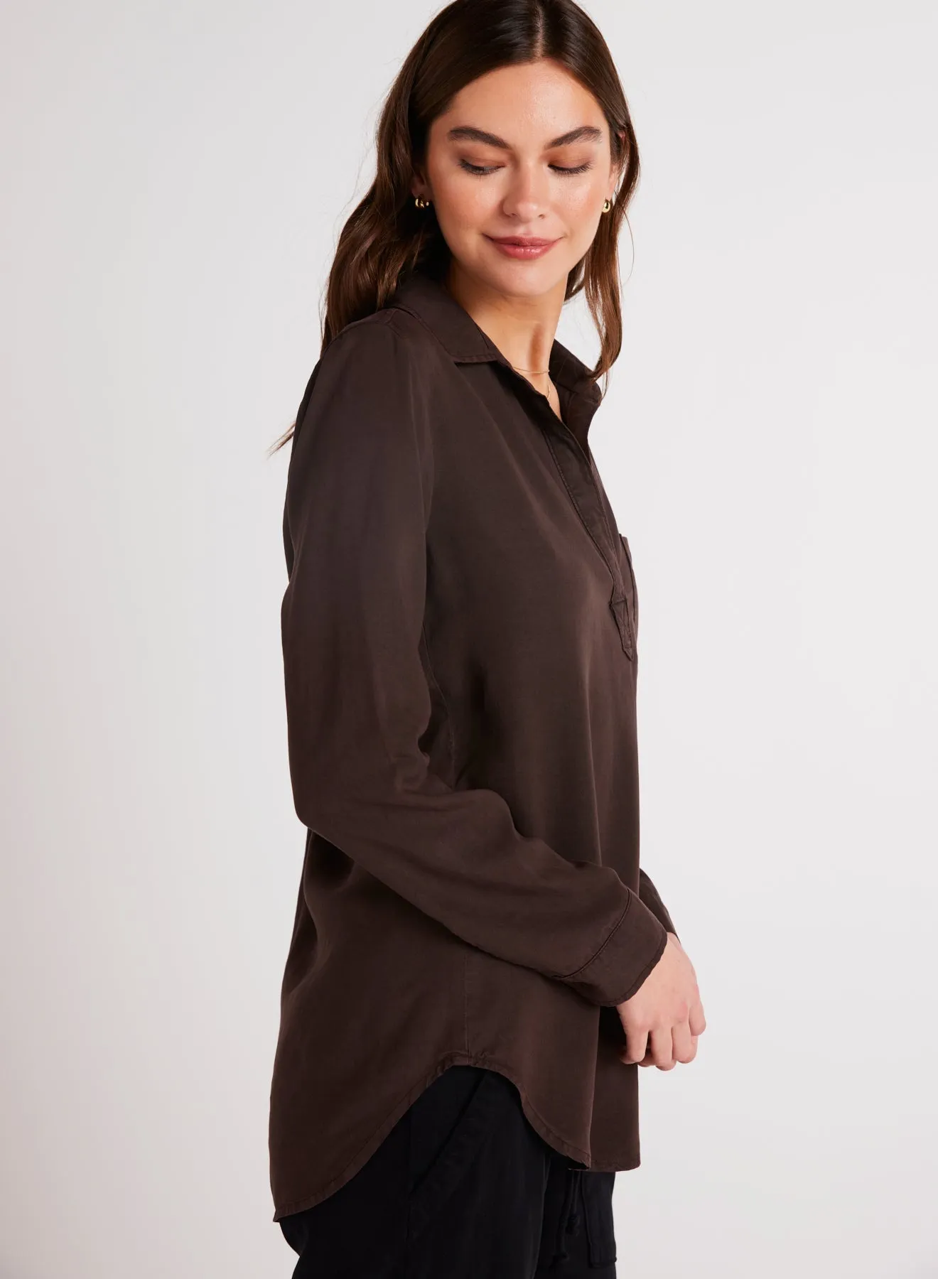Long Sleeve Pullover Tunic - Chestnut Brown sold by Bella Dahl product image thumbnail 3