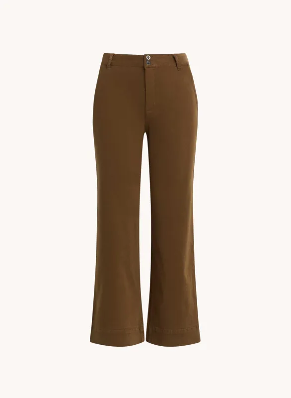 Saige Wide Leg Crop - Olive Spice sold by Bella Dahl