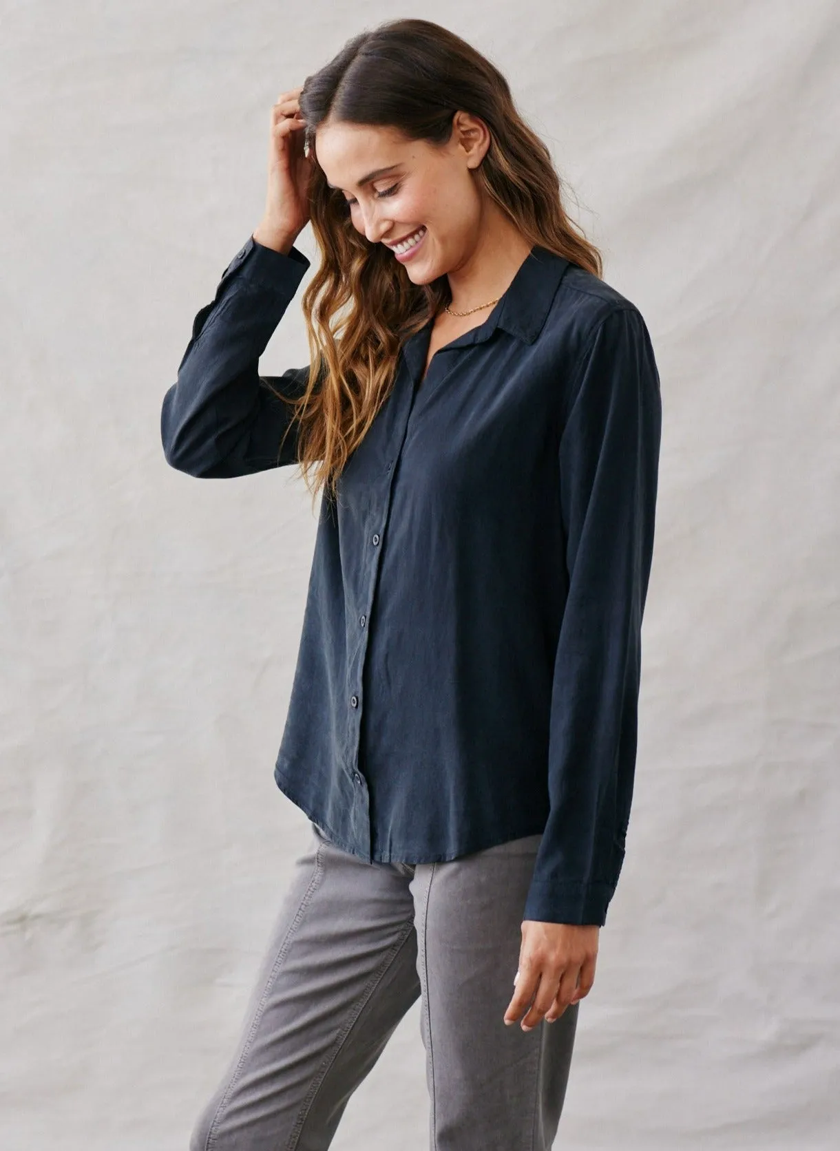 Long Sleeve Classic Button Down - Vintage Black sold by Bella Dahl product image thumbnail 3