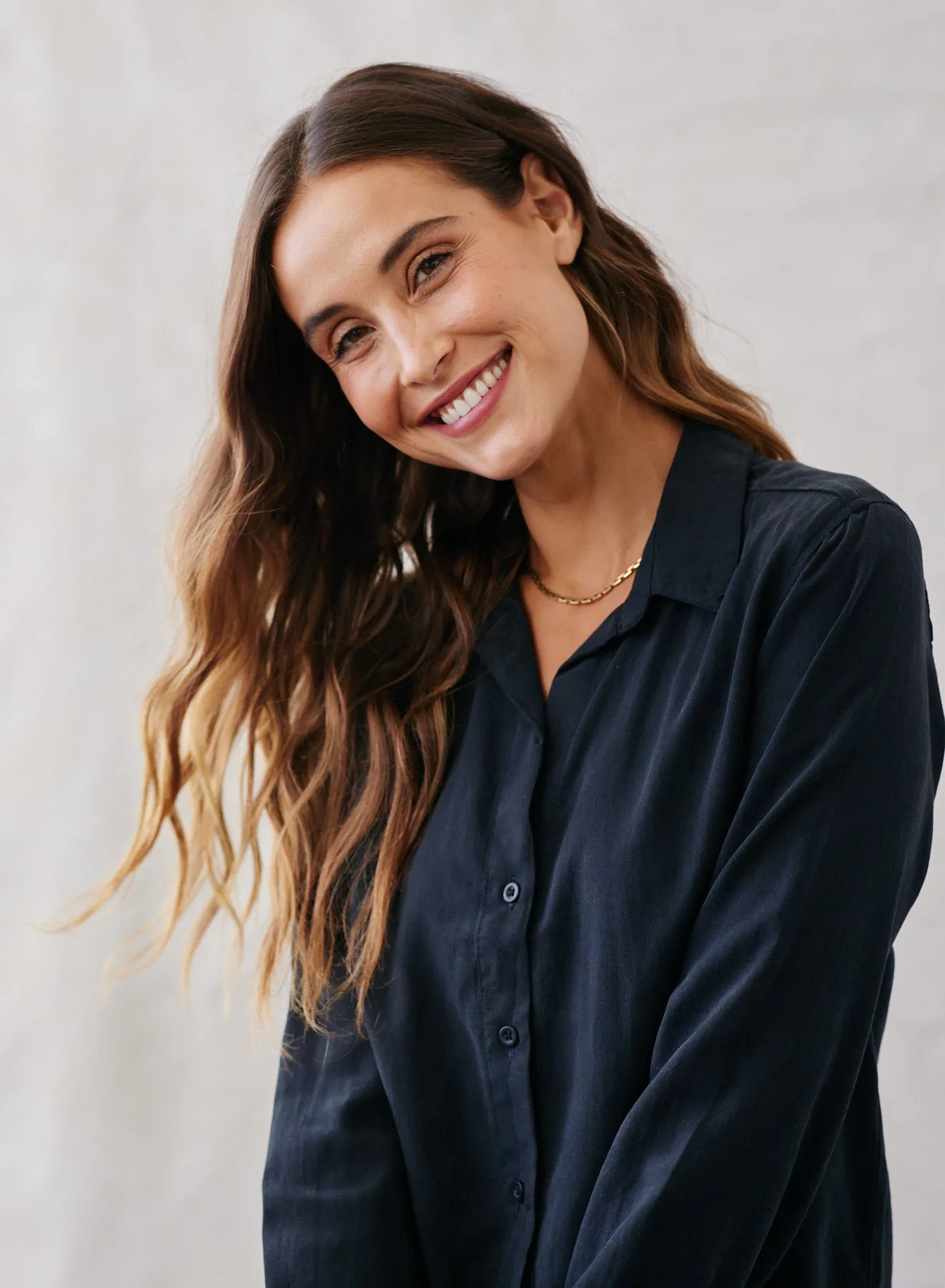 Long Sleeve Classic Button Down - Vintage Black sold by Bella Dahl product image thumbnail 4