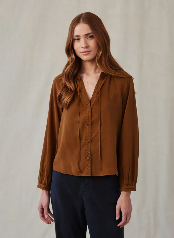 Full Sleeve Raglan Button Down - Twilight Gold sold by Bella Dahl