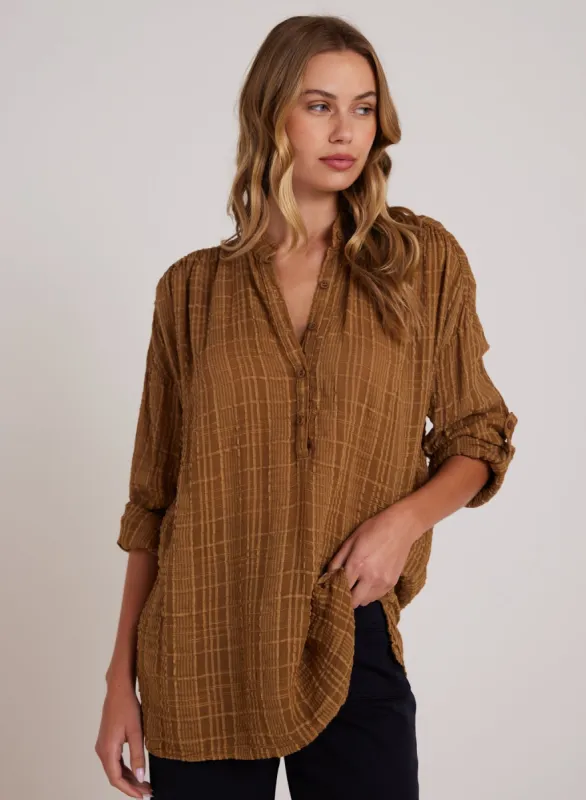 Long Sleeve Shirred Pullover - Topaz Gold sold by Bella Dahl