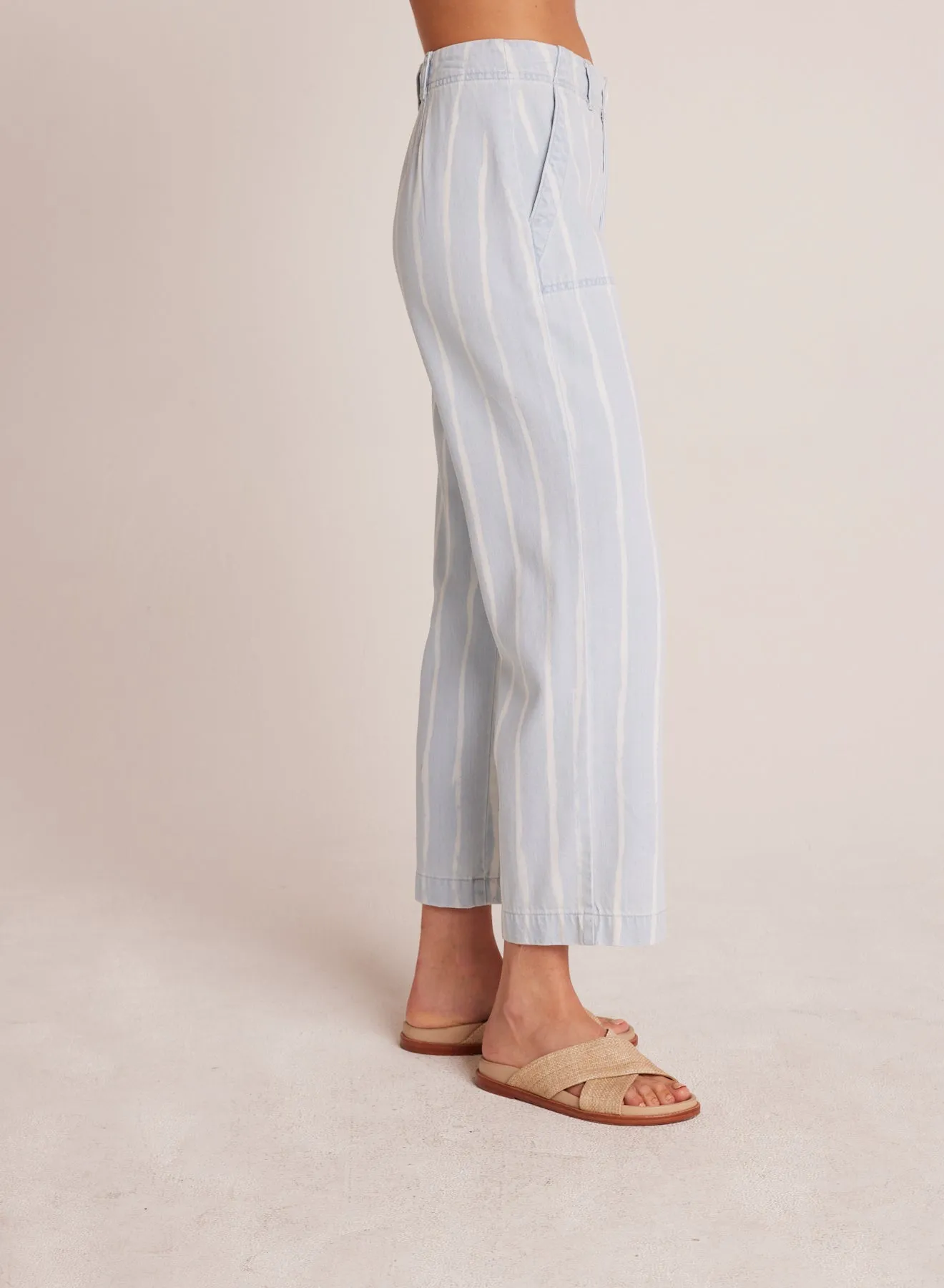 Blakely Utility Wide Leg Crop - Bleach Stripe Wash sold by Bella Dahl product image thumbnail 5