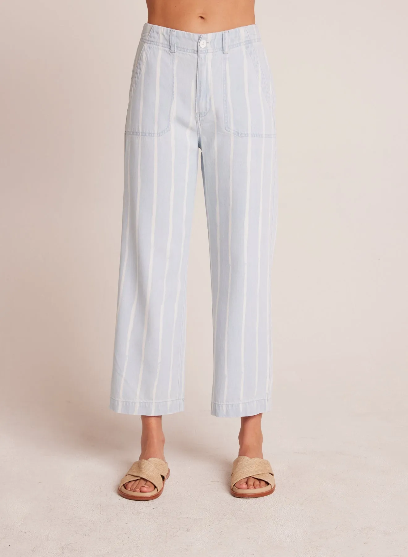 Blakely Utility Wide Leg Crop - Bleach Stripe Wash sold by Bella Dahl product image thumbnail 3