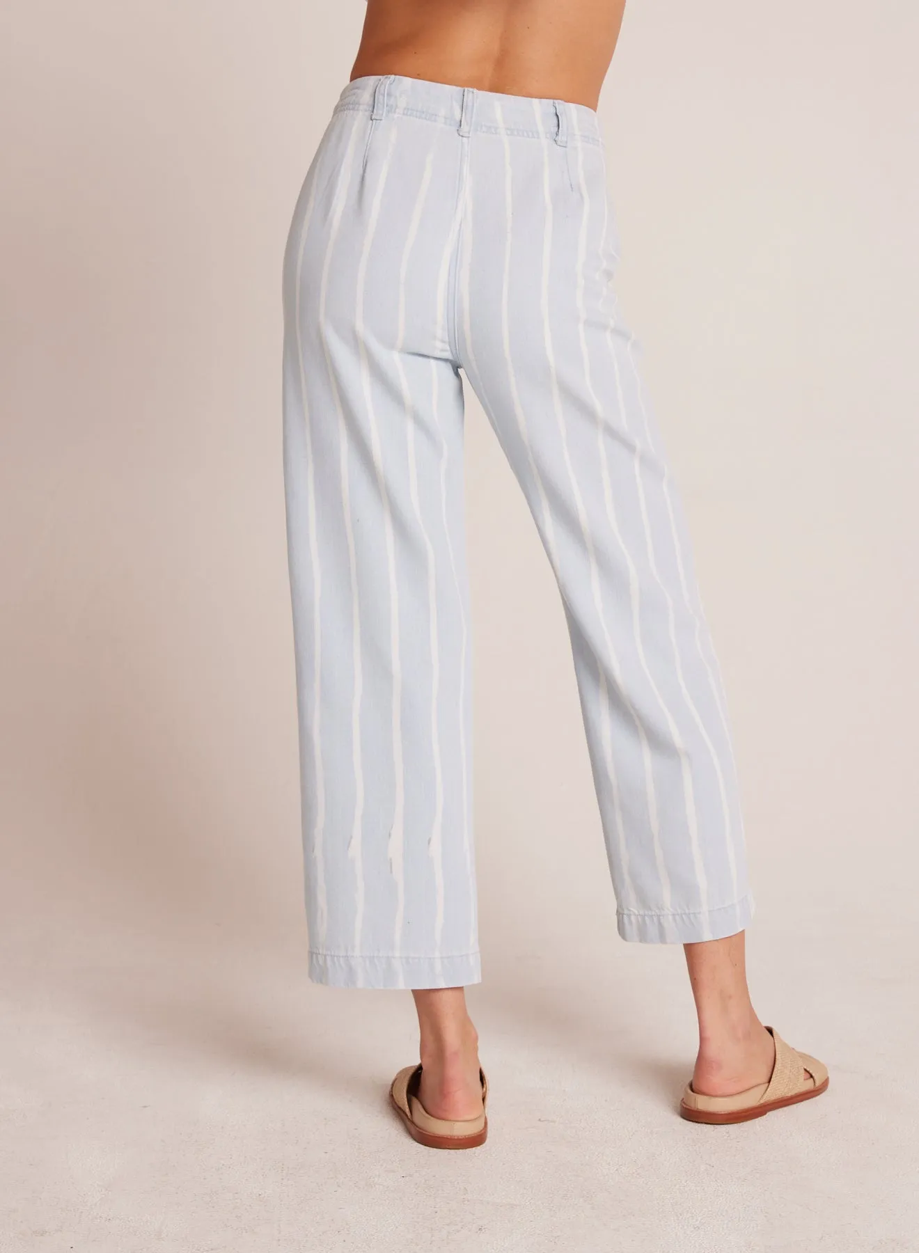 Blakely Utility Wide Leg Crop - Bleach Stripe Wash sold by Bella Dahl product image thumbnail 4