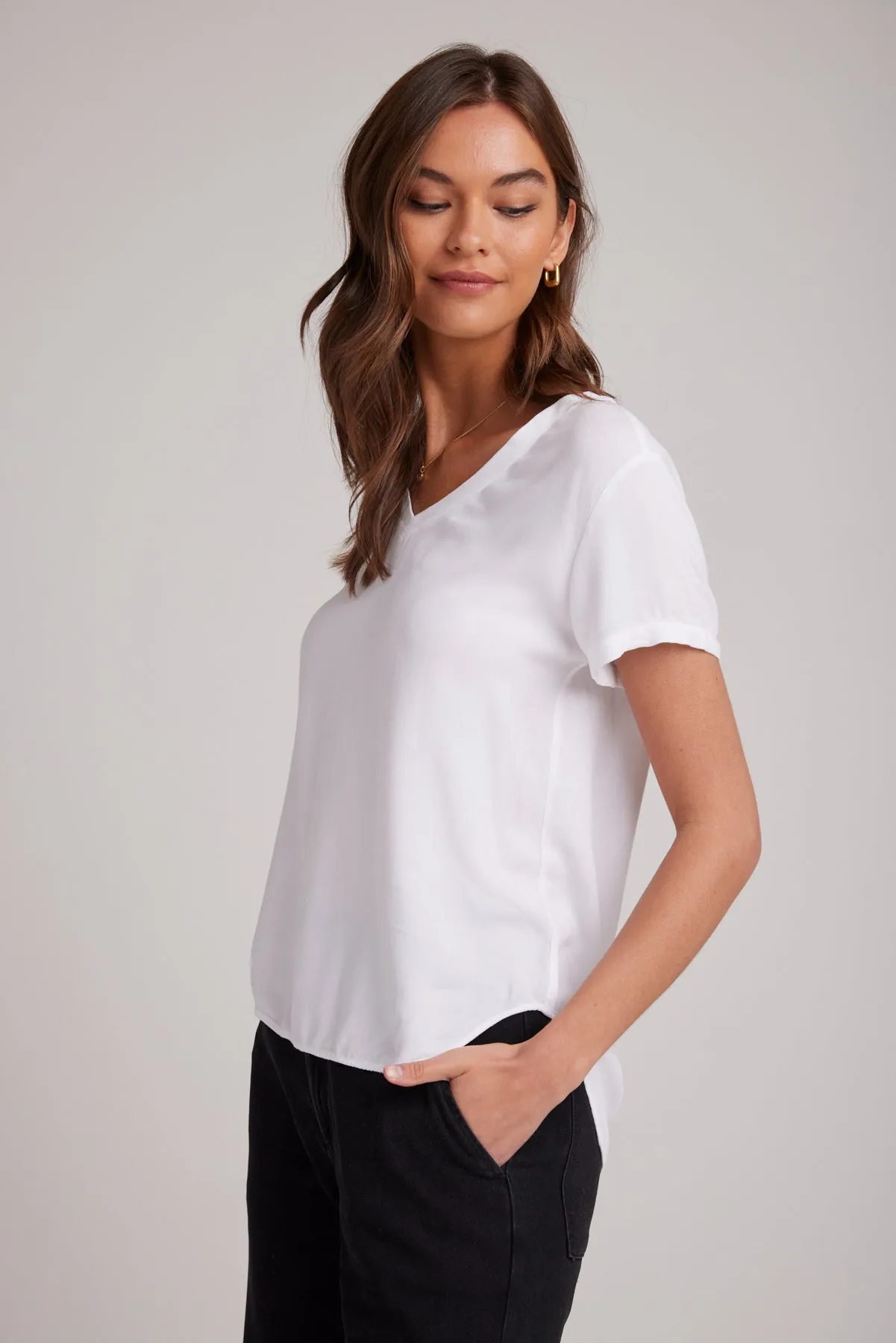 V-Neck Tee - White sold by Bella Dahl product image thumbnail 3