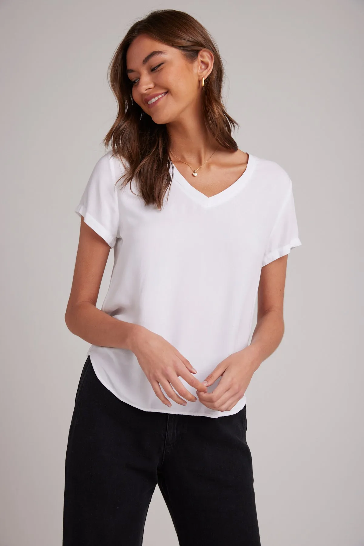 V-Neck Tee - White sold by Bella Dahl product image thumbnail 2
