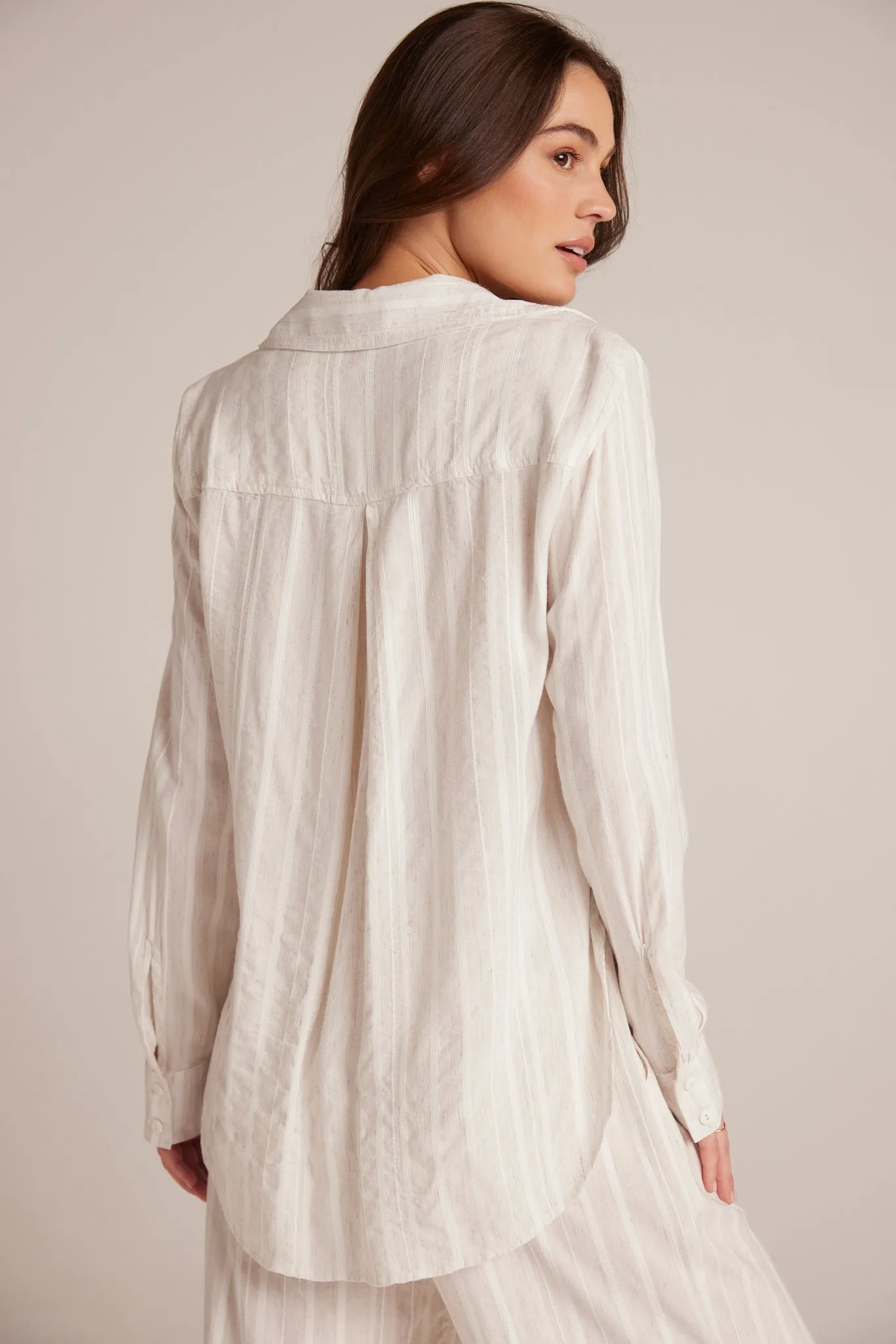 Flowy Button Down - White Sand Stripe sold by Bella Dahl product image thumbnail 2
