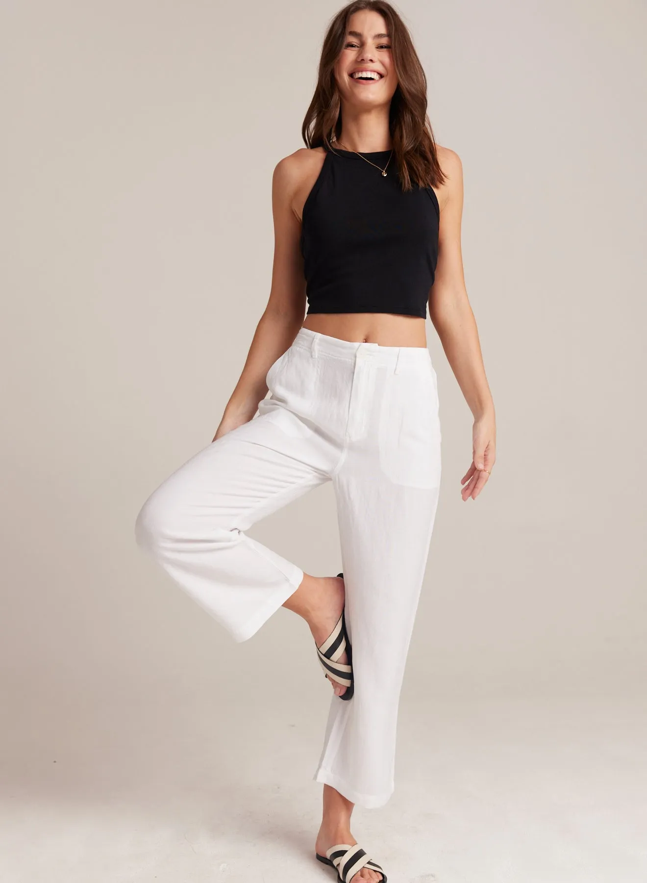 Blakely Utility Wide Leg Crop - White sold by Bella Dahl product image thumbnail 5