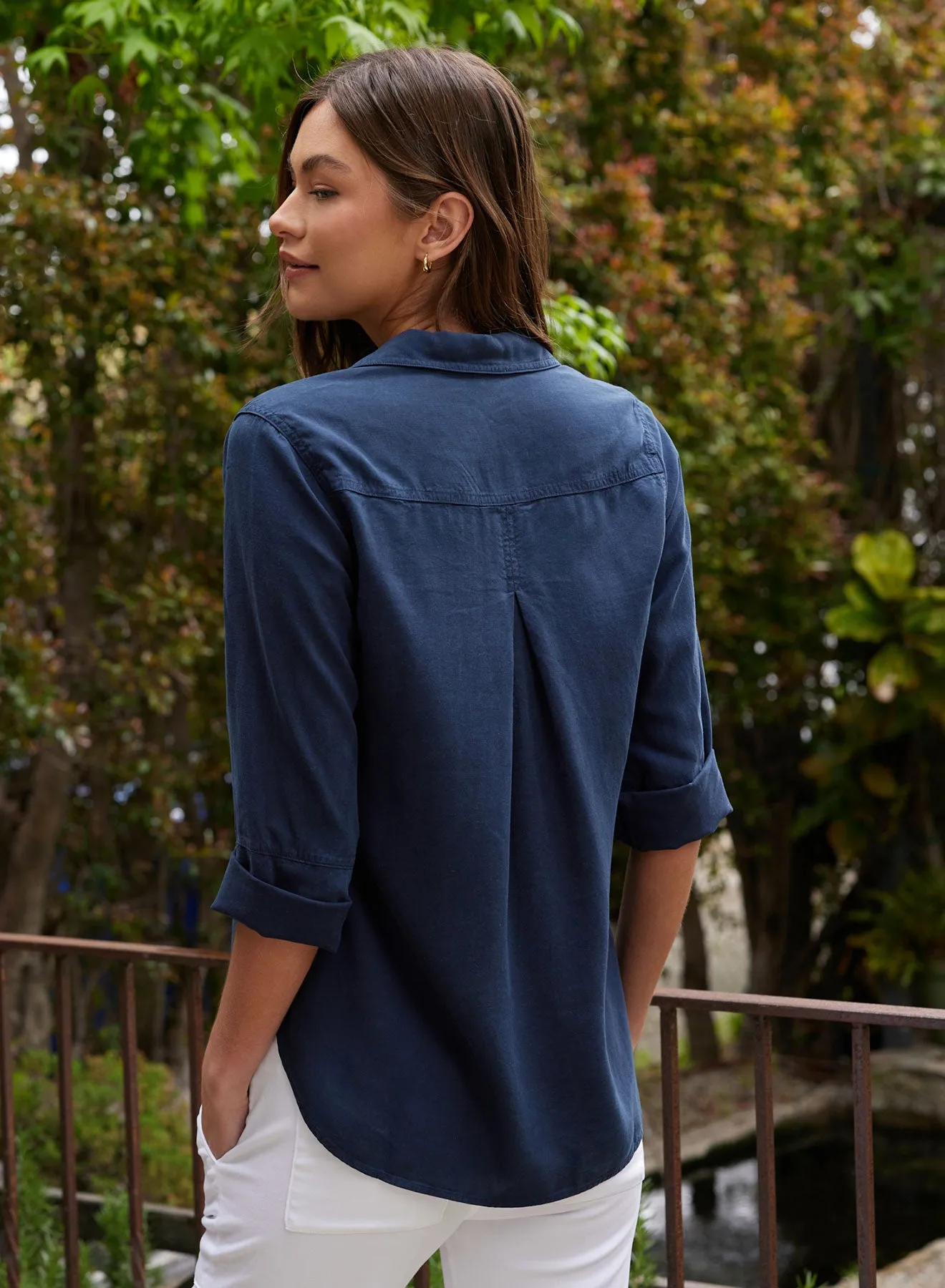 Shirt Tail Button Down - Endless Sea sold by Bella Dahl product image thumbnail 2