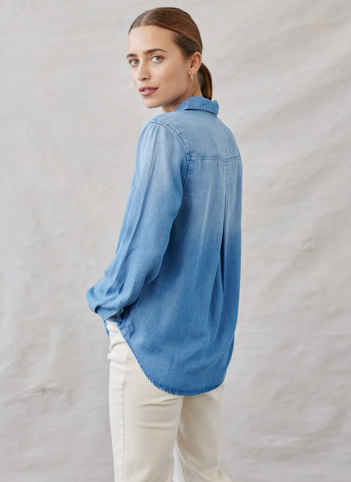 Long Sleeve Classic Button Down - Medium Ombre Wash sold by Bella Dahl product image thumbnail 2