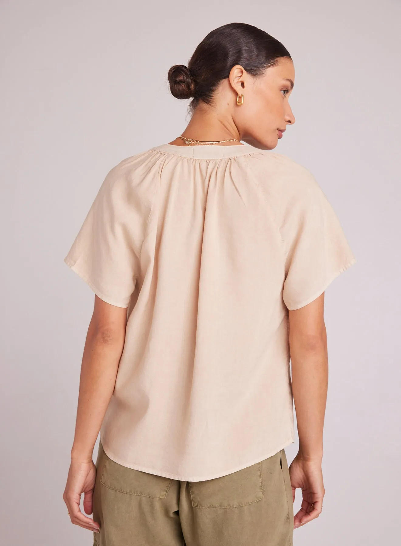 Flowy Short Sleeve Pullover - Summer Khaki sold by Bella Dahl product image thumbnail 2