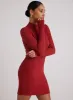 Mini Mock Neck Dress - Red Mahogany sold by Bella Dahl