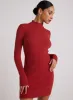 Mini Mock Neck Dress - Red Mahogany sold by Bella Dahl