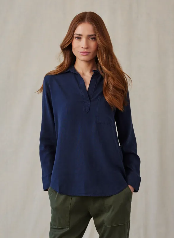 Long Sleeve Pullover Tunic - Endless Sea sold by Bella Dahl