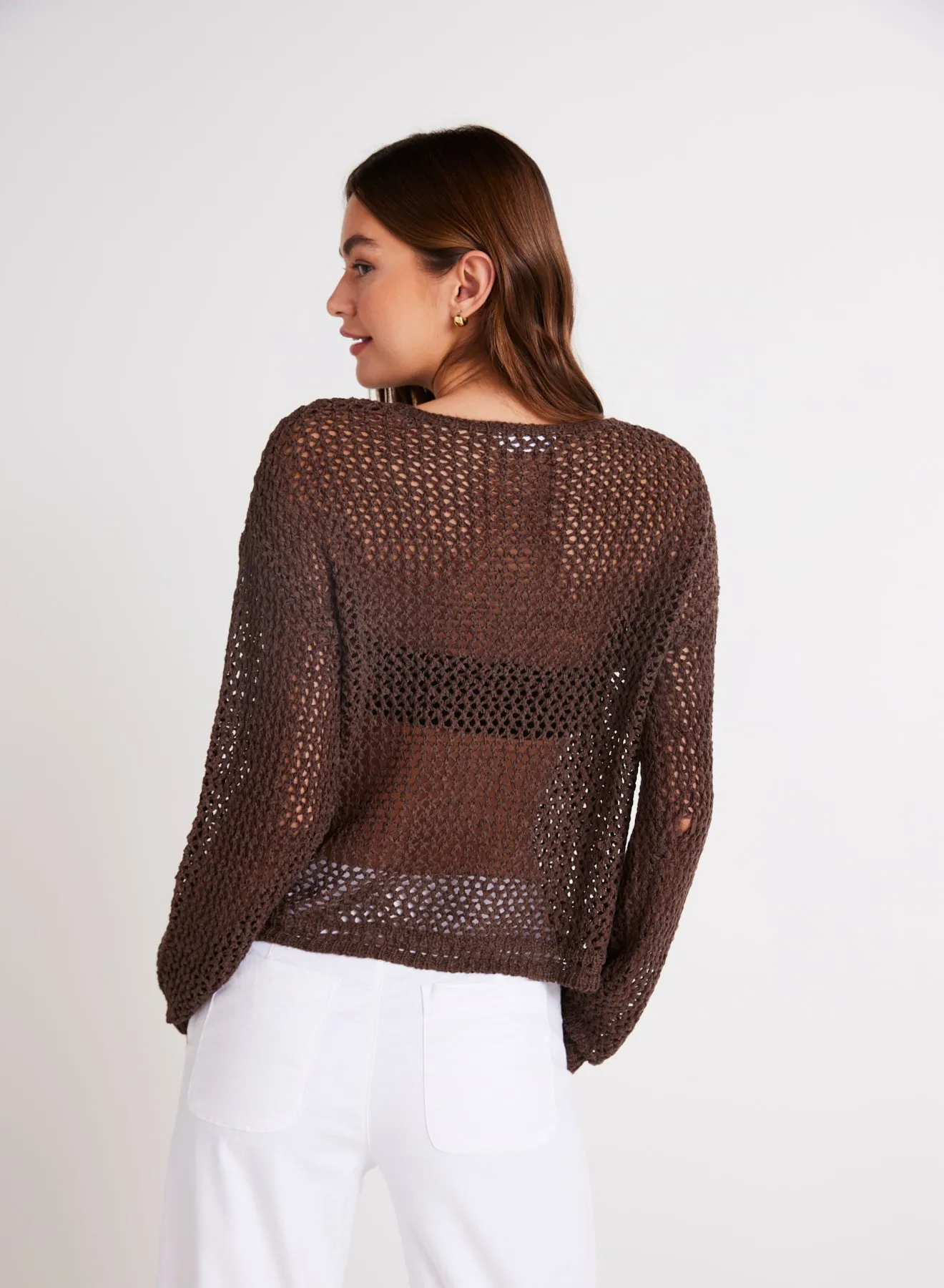 Relaxed Dropped Shoulder Sweater - Cocoa Cabana sold by Bella Dahl product image thumbnail 2