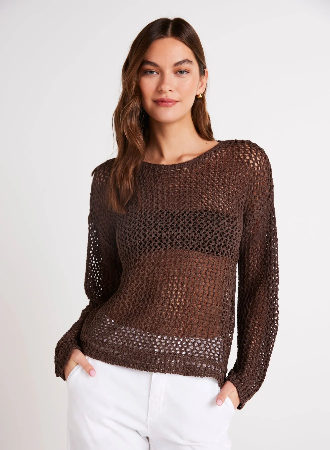 Relaxed Dropped Shoulder Sweater - Cocoa Cabana sold by Bella Dahl