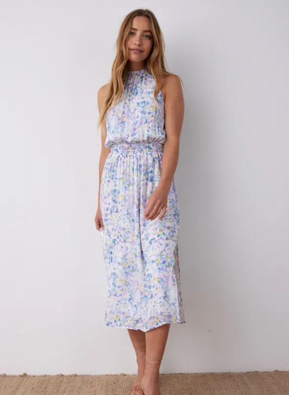 Sleeveless Smocked Waist Midi Dress - Orchid Floral Print sold by Bella Dahl