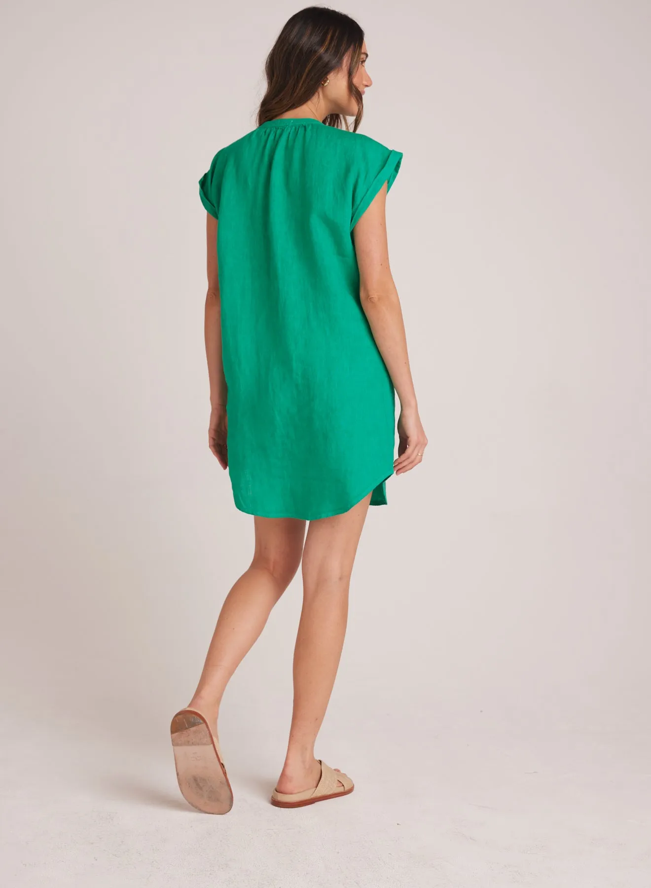 Cap Sleeve Henley Dress - Tropical Green sold by Bella Dahl product image thumbnail 3