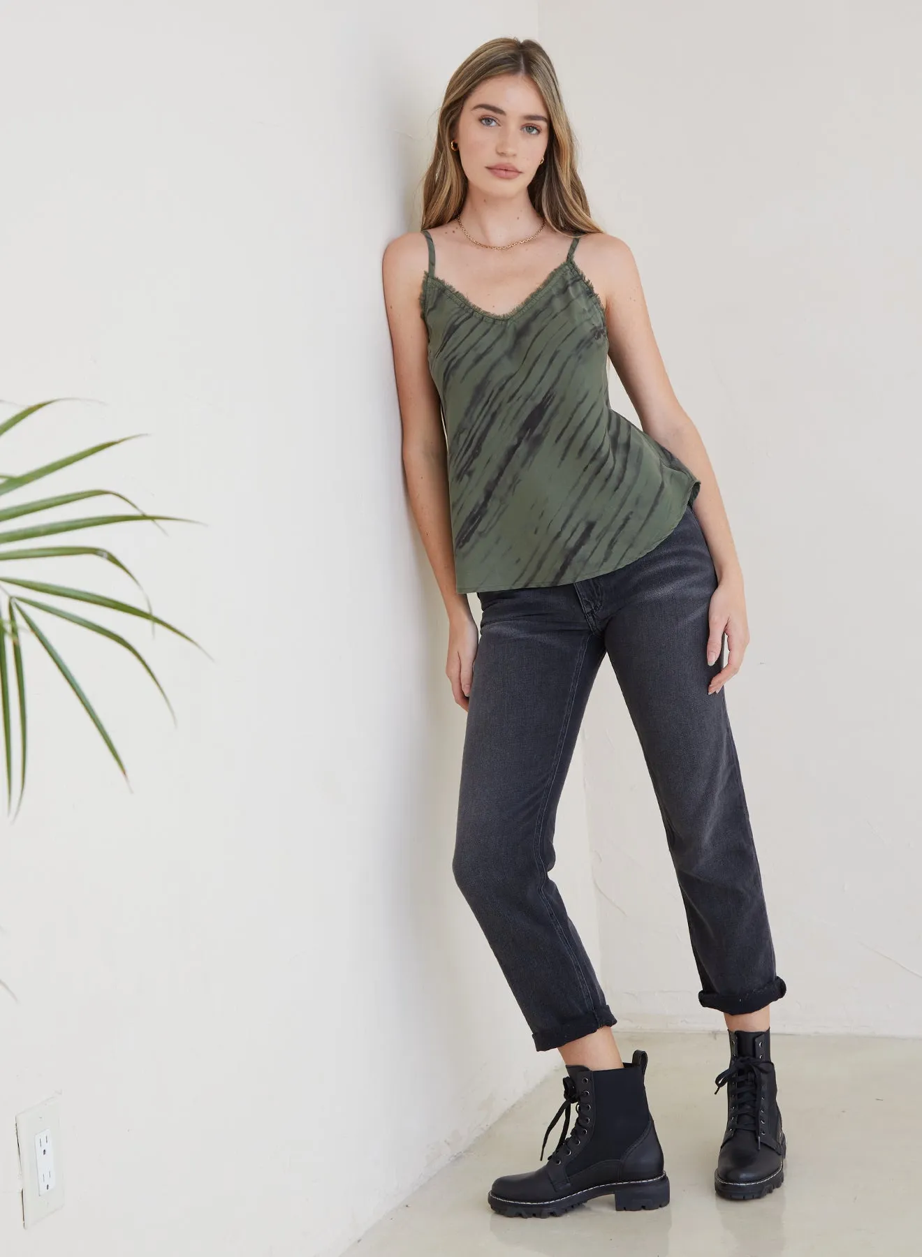 Frayed Tencel Cami - Fernwood Stripe sold by Bella Dahl product image thumbnail 4