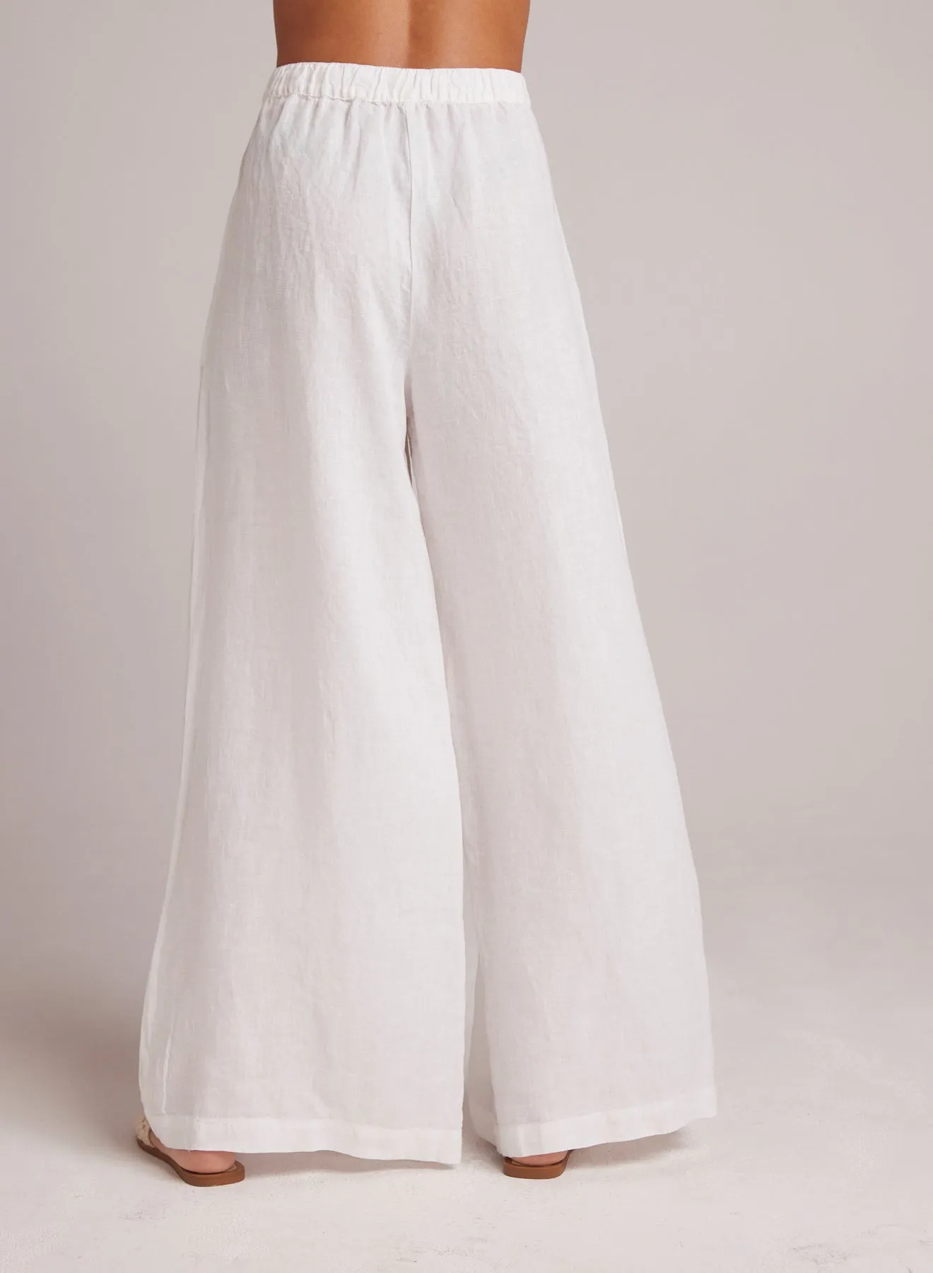 High Waisted Linen Pleated Pant- White sold by Bella Dahl product image thumbnail 3
