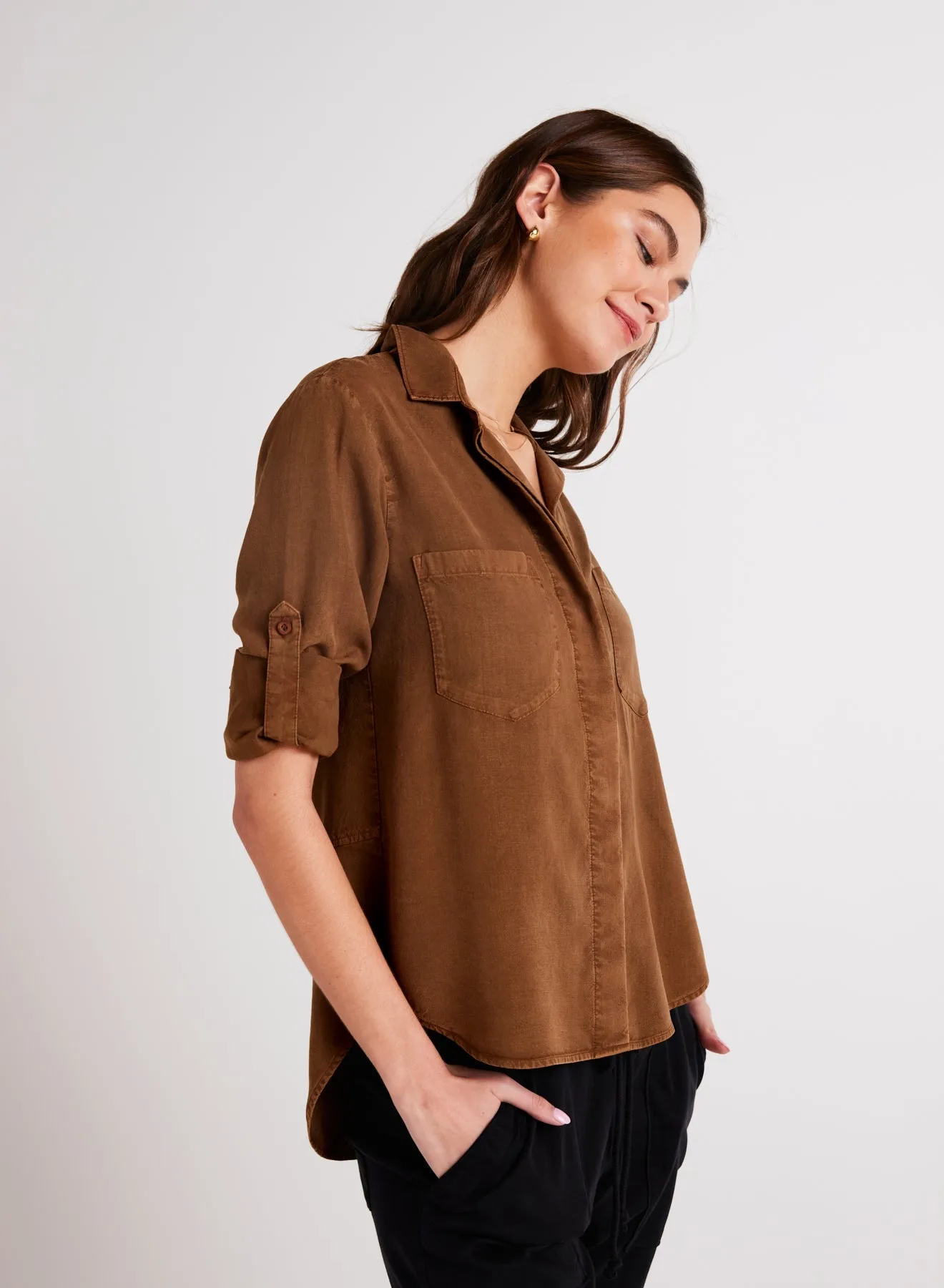 Split Back Button Down - Twilight Gold sold by Bella Dahl product image thumbnail 3
