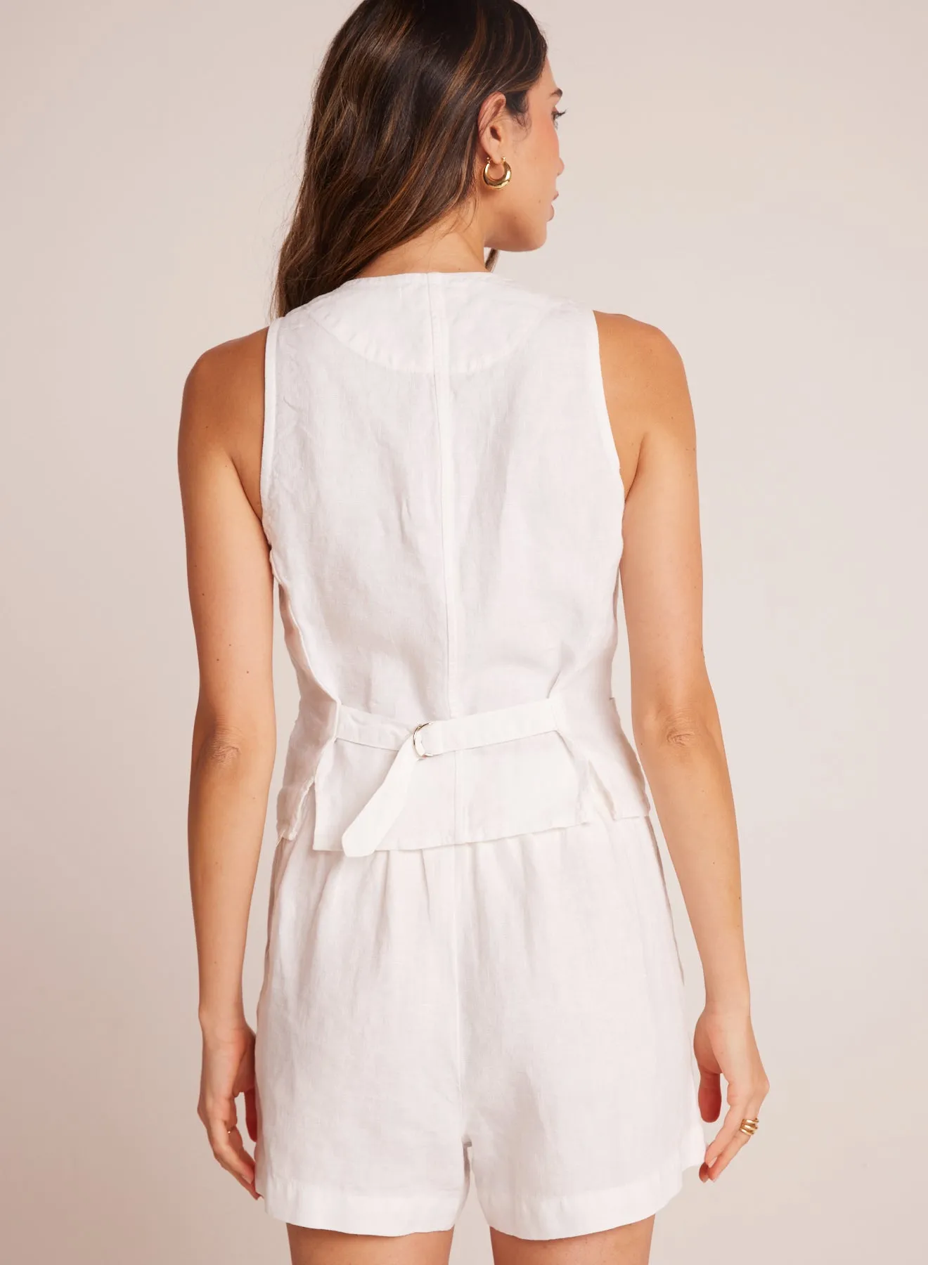 Cinch Back Vest - White sold by Bella Dahl product image thumbnail 3