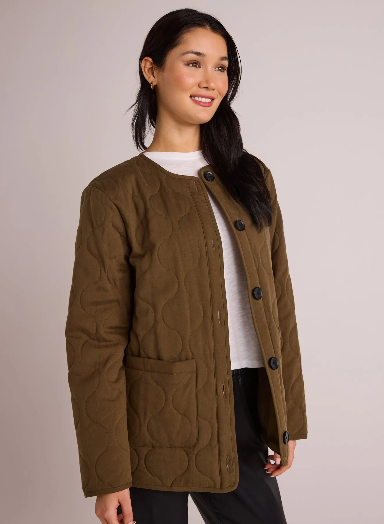 Quilted Jacket - Autumn Olive sold by Bella Dahl product image thumbnail 3