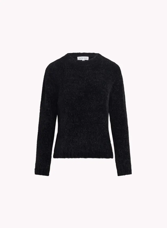 Crew Neck Chenille Sweater - Black sold by Bella Dahl