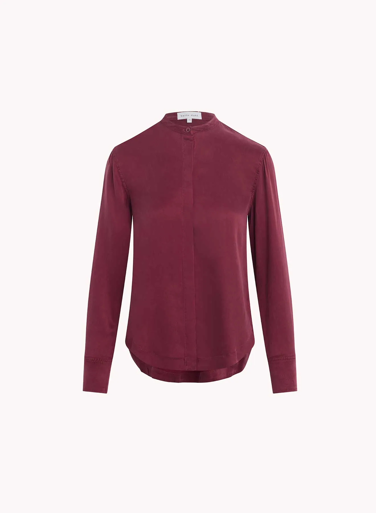 Mandarin Collar Button Down - Deep Plum sold by Bella Dahl