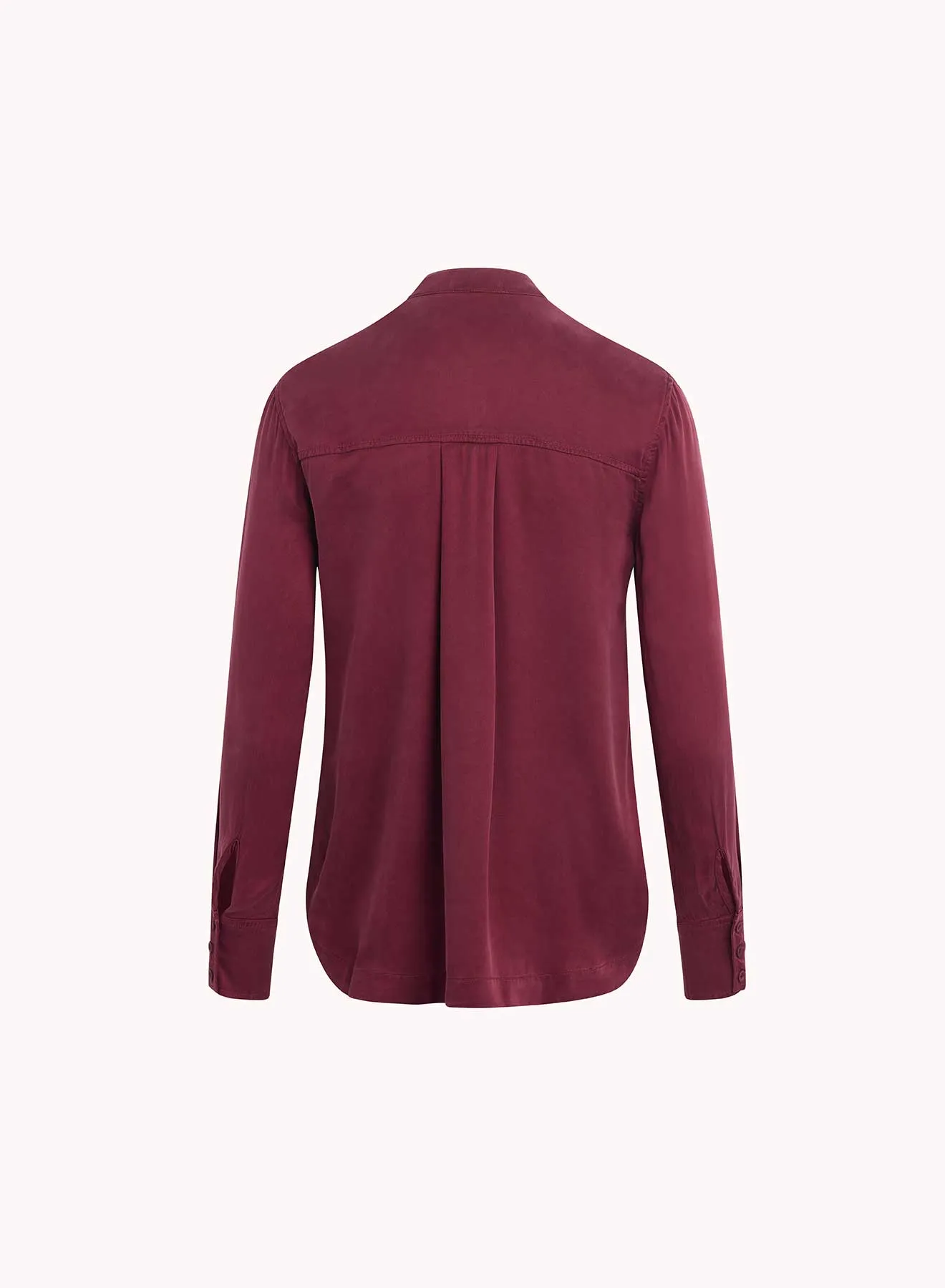 Mandarin Collar Button Down - Deep Plum sold by Bella Dahl product image thumbnail 2