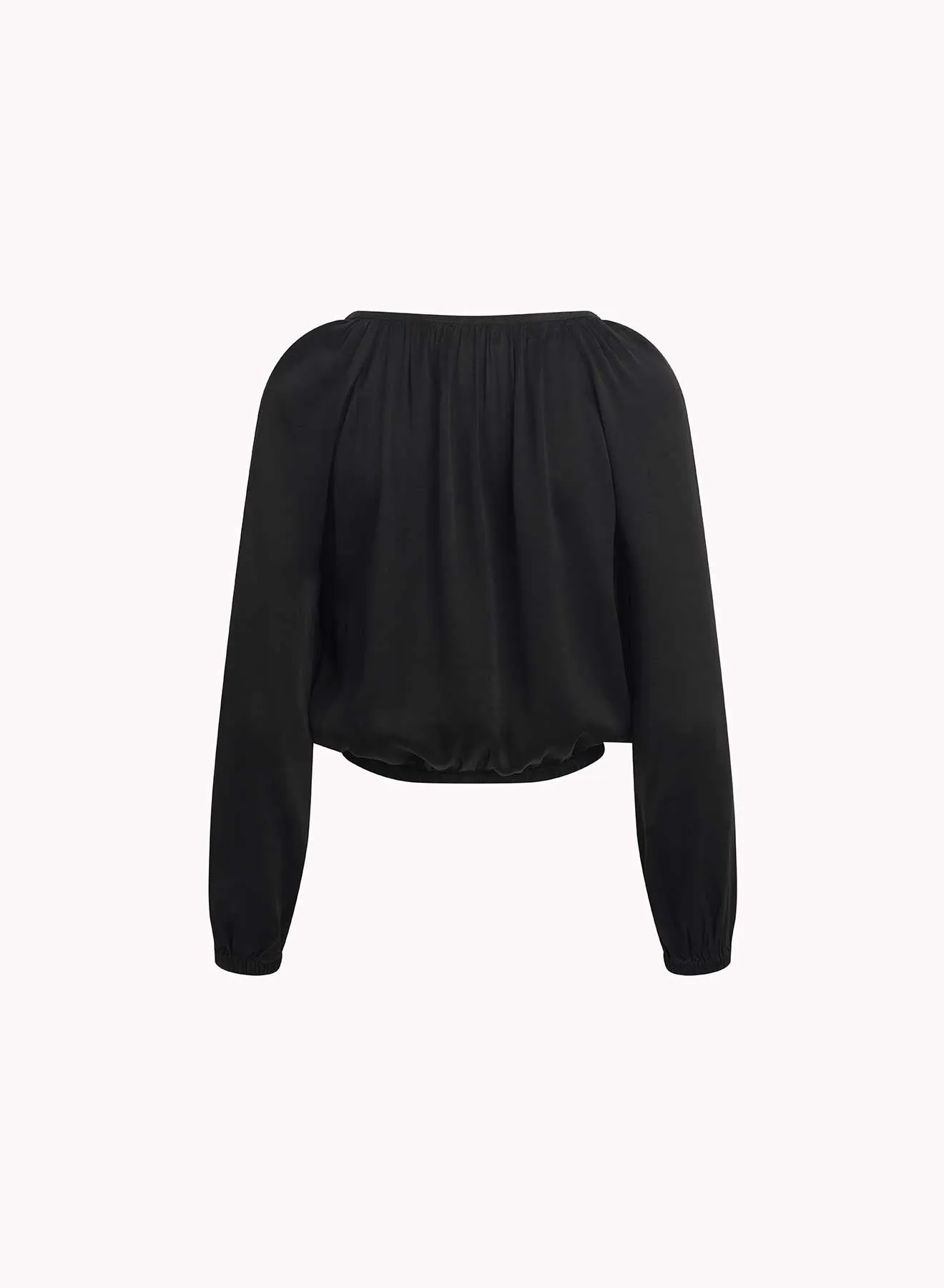 Shirred Button Front Blouse - Black sold by Bella Dahl product image thumbnail 2