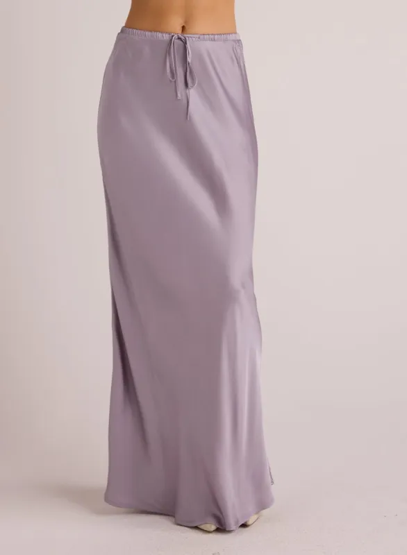 Bias Satin Skirt with Tie - Glacier Grey sold by Bella Dahl