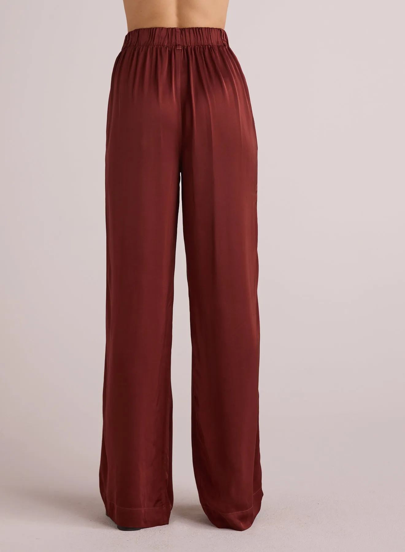 Pleated Wide Leg Trouser - Brandy Wine sold by Bella Dahl product image thumbnail 2