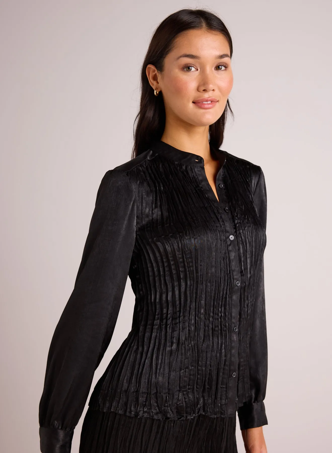 Pleated Bodice Shirt - Black sold by Bella Dahl product image thumbnail 3