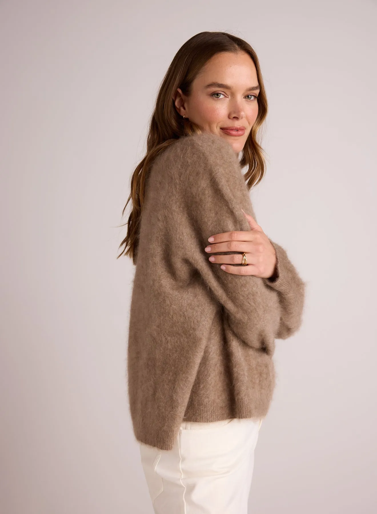 Cashmere Fuzzy Crew Neck - Soft Fawn sold by Bella Dahl product image thumbnail 3