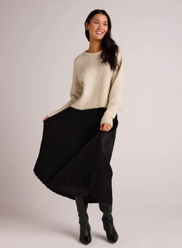 Variegated Pleat Midi Skirt - Black sold by Bella Dahl