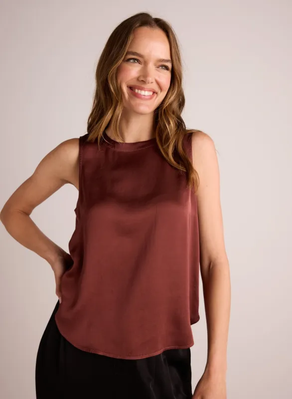 Sleeveless Crew Neck Top - Brandy Wine sold by Bella Dahl