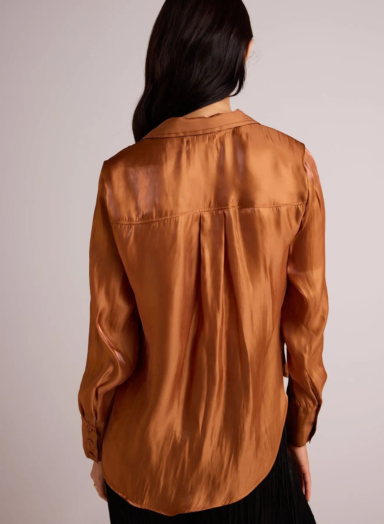Shirt Tail Button Down - Ember Glow Shimmer sold by Bella Dahl product image thumbnail 2
