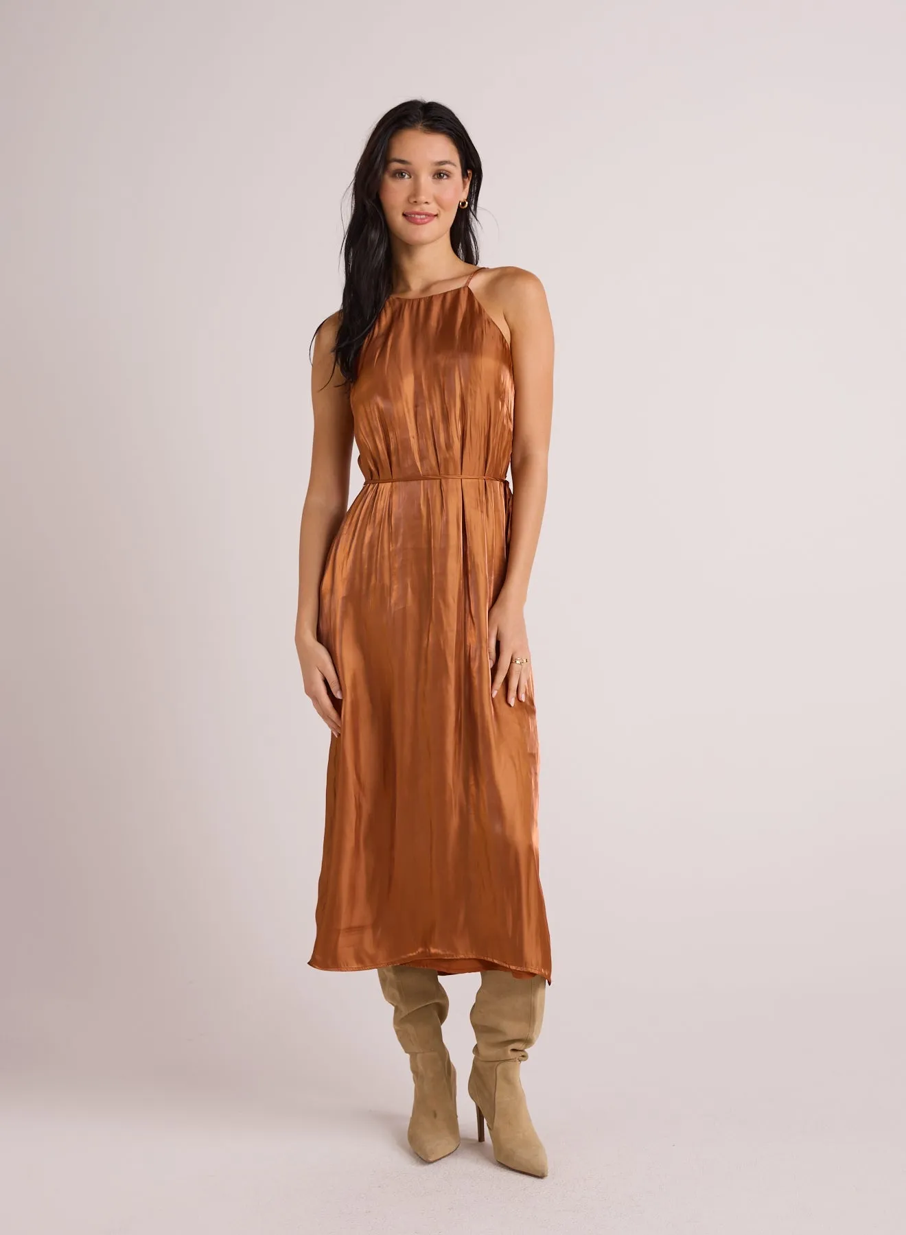 Halter Neck Slip Dress - Ember Glow Shimmer sold by Bella Dahl