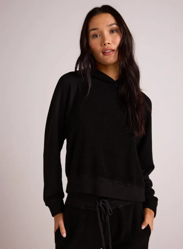 French Terry Raglan Hoodie Sweatshirt - Black sold by Bella Dahl