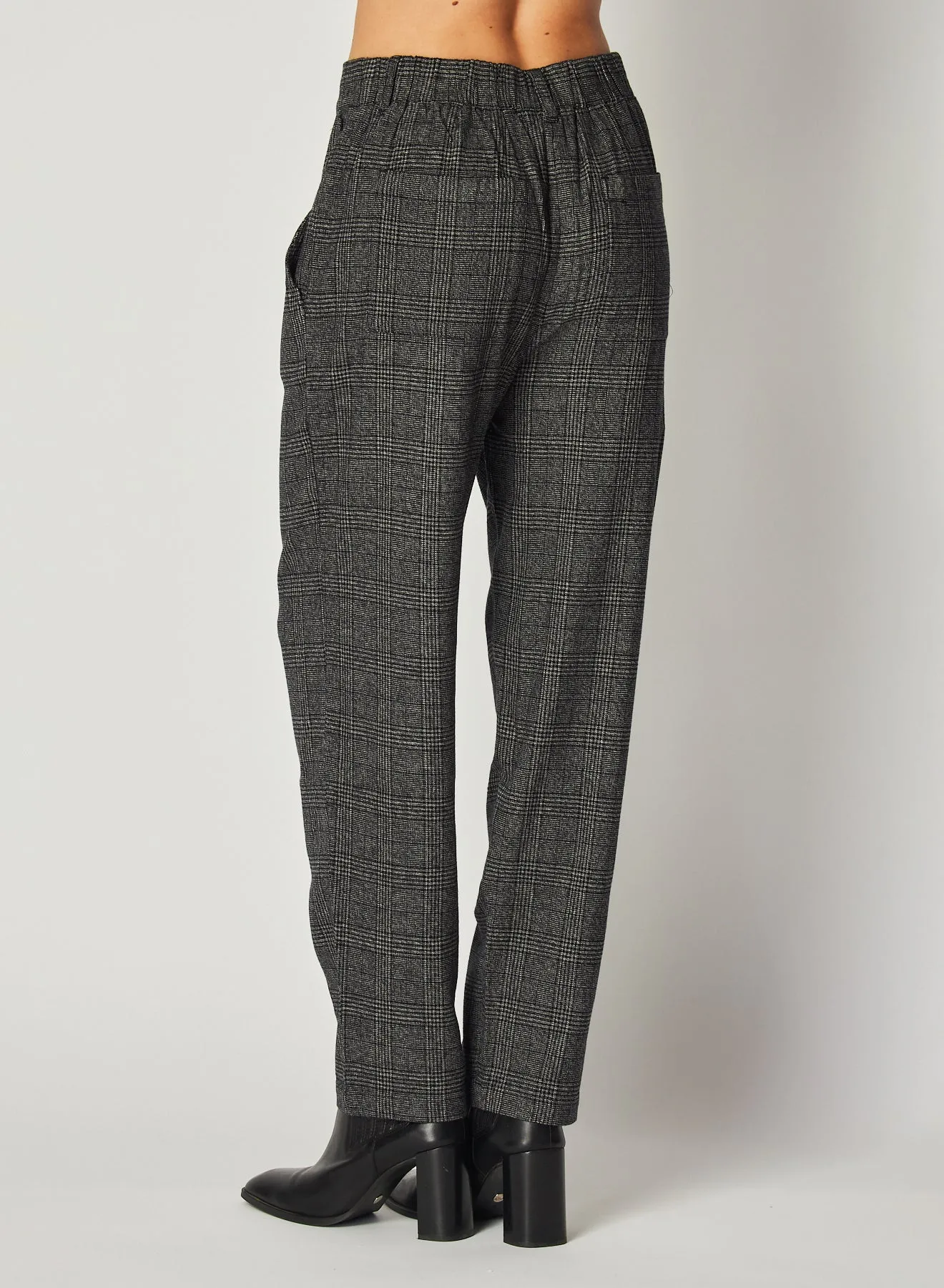 Relaxed Pleat Front Trouser - Glencheck Plaid sold by Bella Dahl product image thumbnail 3