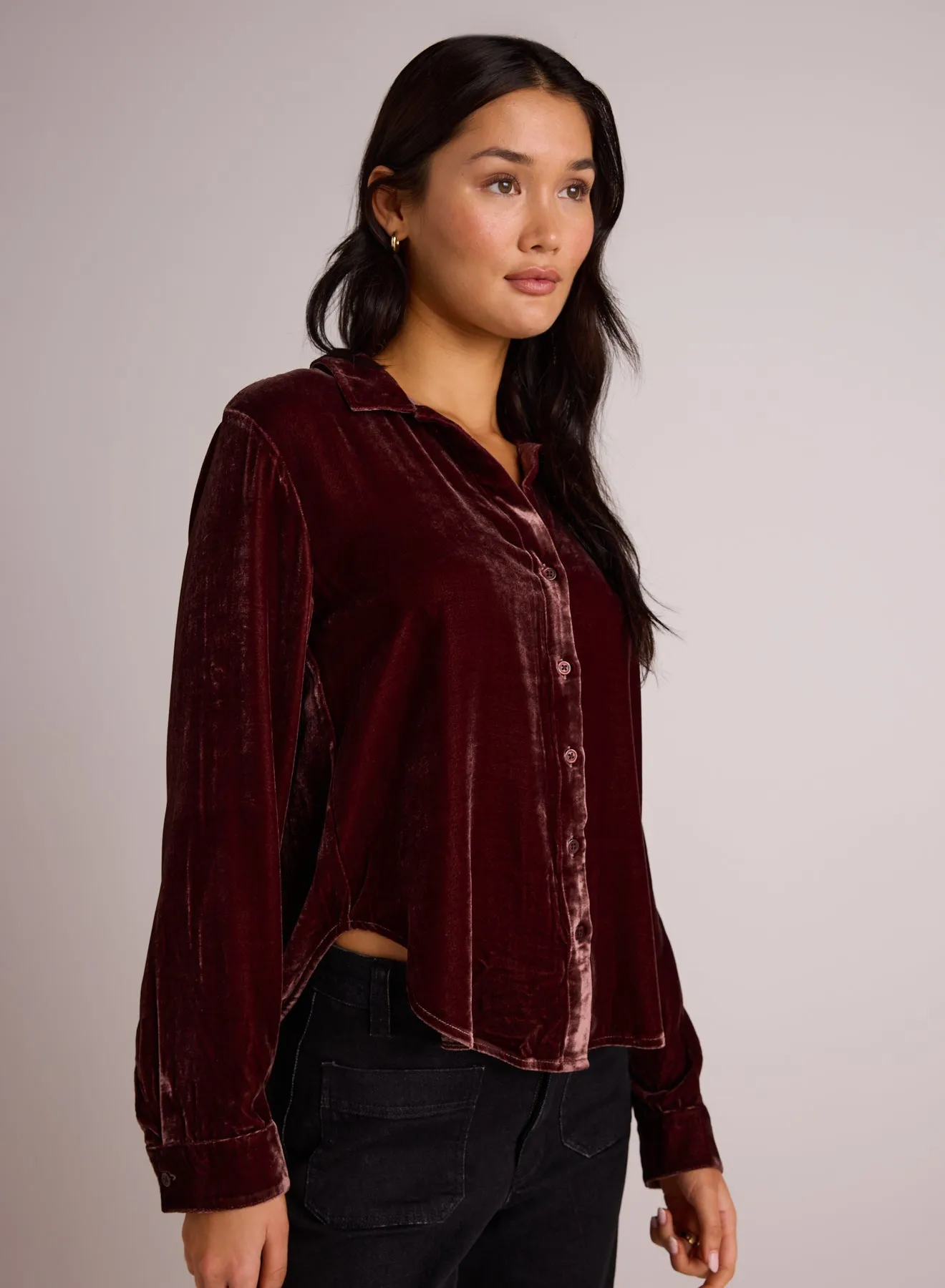 Long Sleeve Clean Shirt - Winter Rouge sold by Bella Dahl product image thumbnail 3