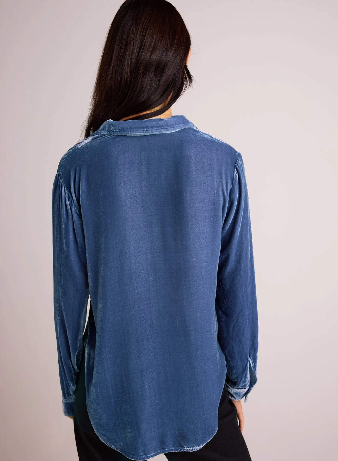 Long Sleeve Clean Shirt - Nordic Blue sold by Bella Dahl product image thumbnail 2