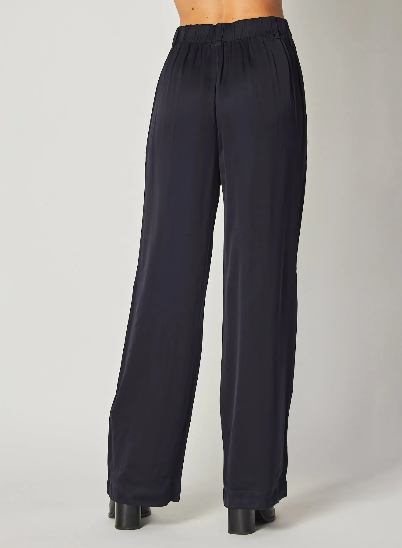 Pleated Wide Leg Trouser - Navy Eclipse sold by Bella Dahl product image thumbnail 4