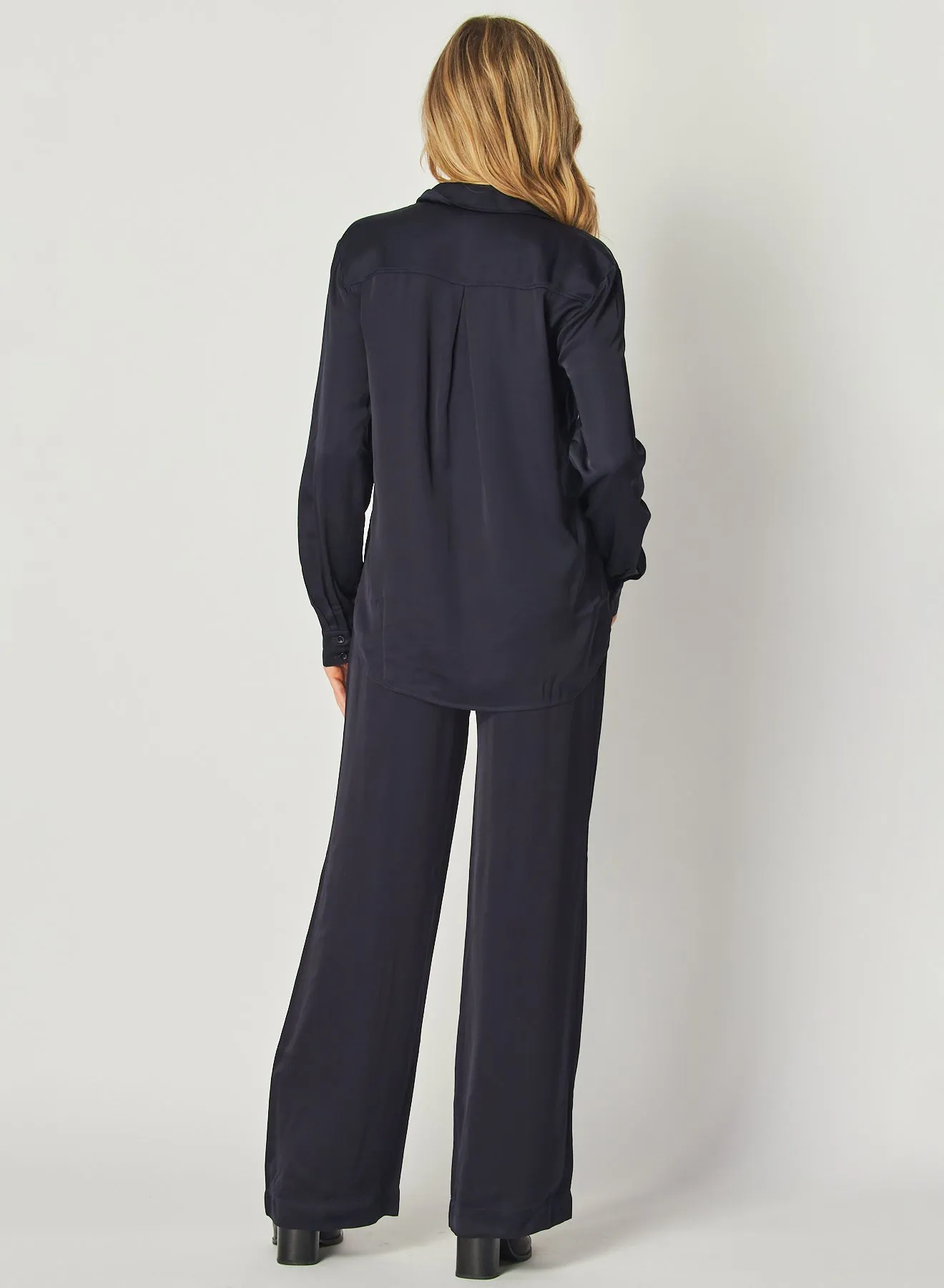 High Low Hem Shirt - Navy Eclipse sold by Bella Dahl product image thumbnail 4