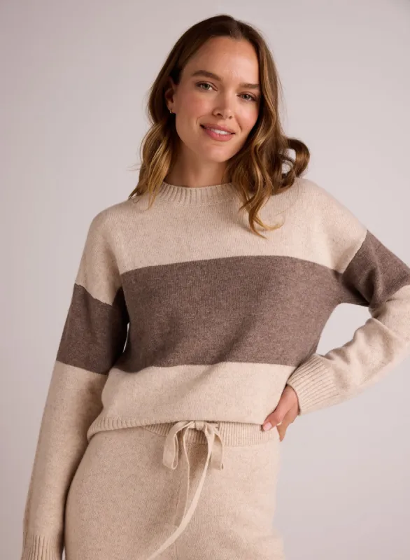 Slouchy Crew Neck Sweater - Oat & Fawn sold by Bella Dahl