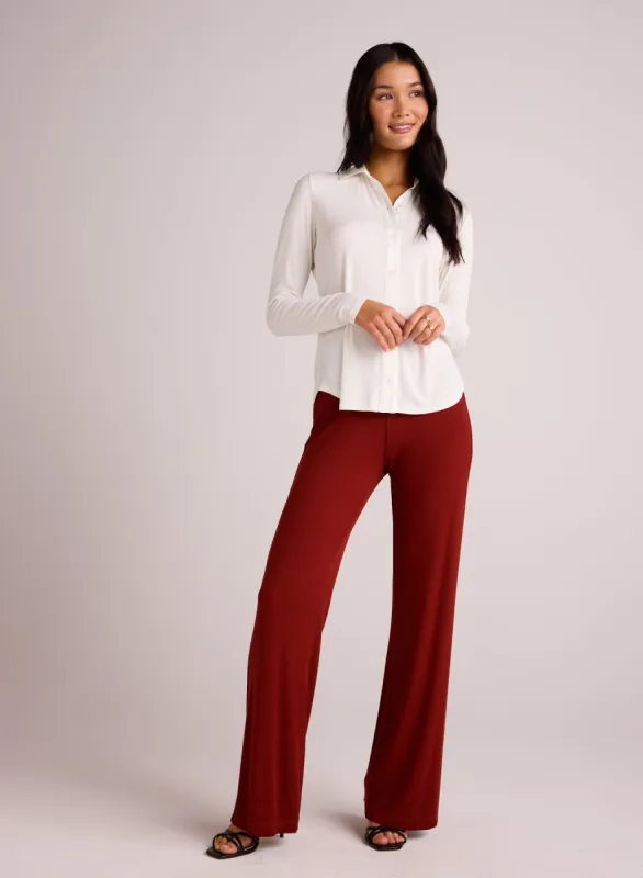 Rib Wide Leg - Rustic Red sold by Bella Dahl