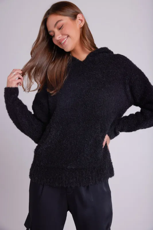 Slouchy Hoodie Sweater -  Black sold by Bella Dahl