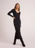 Long Sleeve Maxi Sweater Dress - Black with  Metallic sold by Bella Dahl